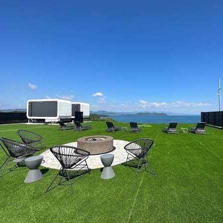 Head to Hario Beach Walk in Sasebo this summer! A child-focused glamping experience perfect for families of mom-friends or relatives to enjoy together.Grassy open space.